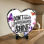Photo slate - Don't Need Permission To Shine - Slate