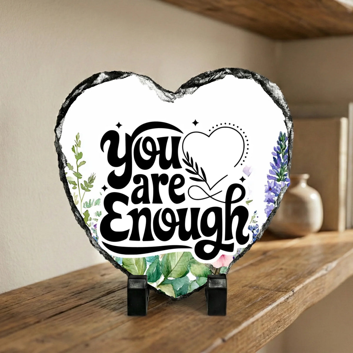 You Are Enough - Slate | Stylish Natural Photo Slate by Fou Tees Ireland