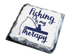 Fishing Is My Therapy - Slate Coaster by Fou Tees Ireland