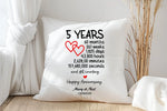5 Year Anniversary Cushion – Comfortable and Memorable Gift from Fou Tees Ireland