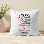 5 Year Anniversary Cushion – Comfortable and Memorable Gift from Fou Tees Ireland