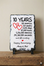 photo slate - 10 Year Anniversary - Slate