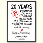 20 Year Anniversary framed design - 20 Year Anniversary - Framed Design