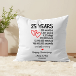 25 Year Anniversary Cushion – A Thoughtful Keepsake from Fou Tees