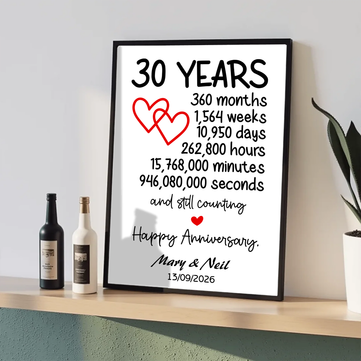 30 Year Anniversary framed design - 30 Year Anniversary - Framed Design