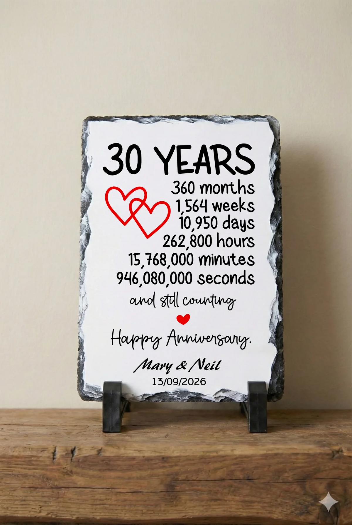 photo slate - 30 Year Anniversary -Slate