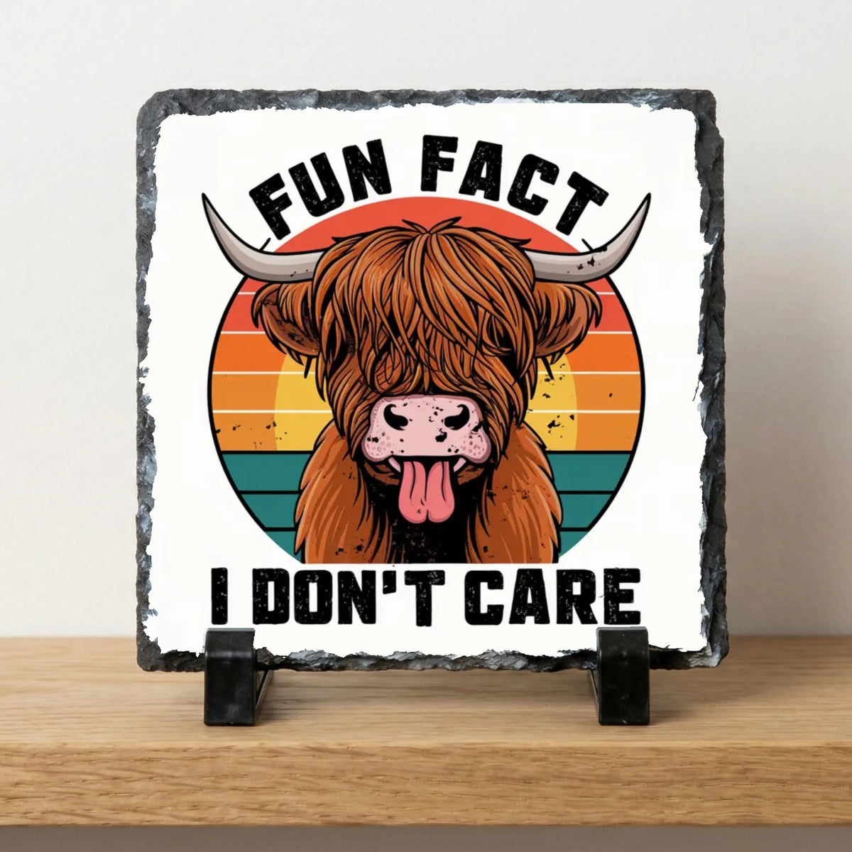 Fun Fact I Don't Care - Slate | Durable Photo Slate by Fou Tees Ireland