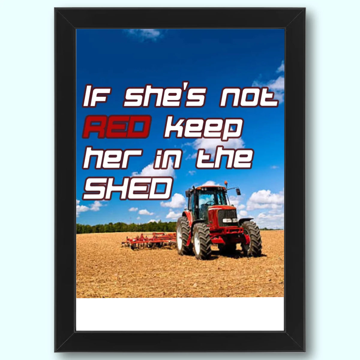 If She's Not Red Keep Her In The Shed - Print