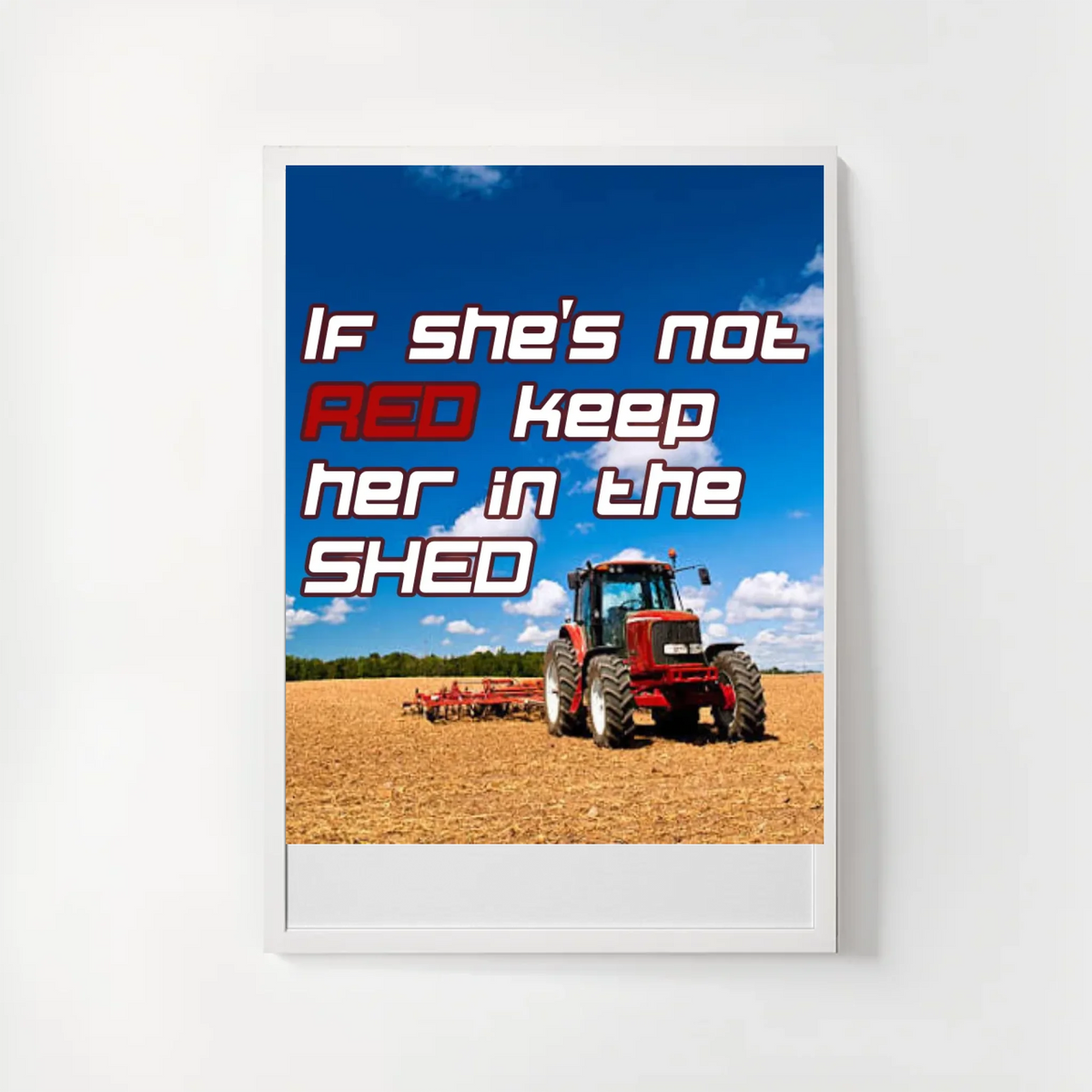 If She's Not Red Keep Her In The Shed - Print