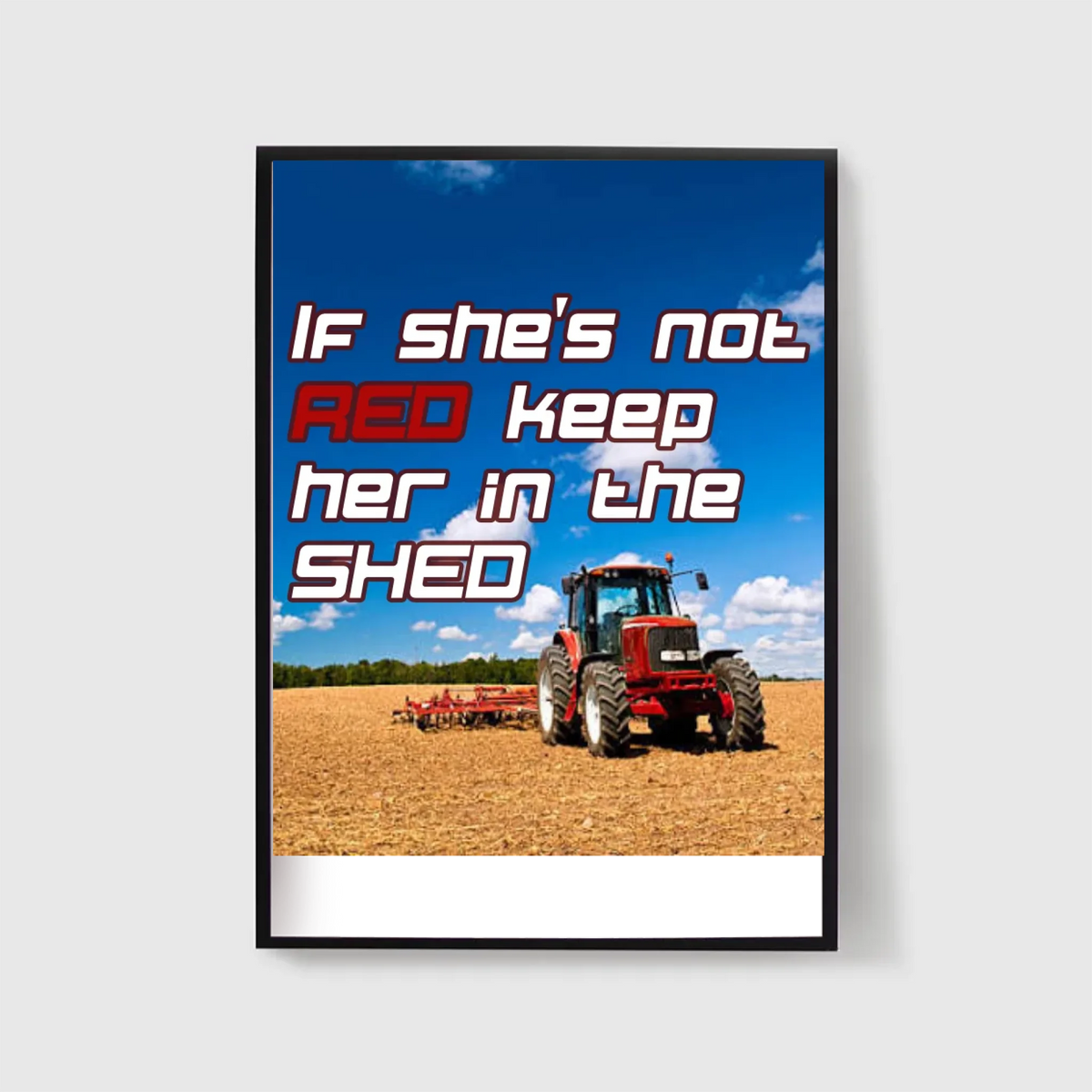 If She's Not Red Keep Her In The Shed - Print