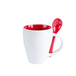 Cotes Ceramic Mug – Vibrant 350ml Mug with Matching Spoon