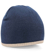 Beechfield Two Tone Pull-On Beanie – Stylish and Warm Headwear Navy/Stone ONE