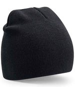 Beechfield Recycled Original Pull-On Beanie - Sustainable Eco-Friendly Headwear Black ONE