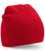 Beechfield Recycled Original Pull-On Beanie - Sustainable Eco-Friendly Headwear Classic Red ONE