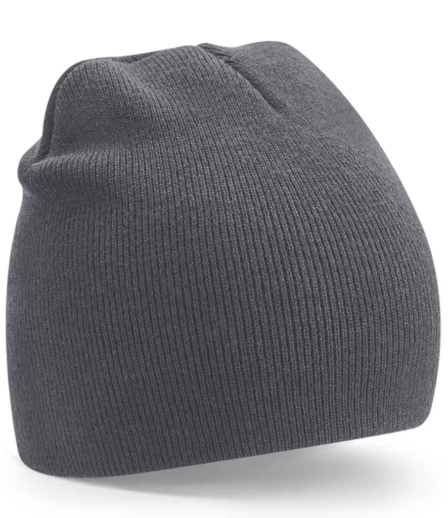 Beechfield Recycled Original Pull-On Beanie - Sustainable Eco-Friendly Headwear Graphite Grey ONE