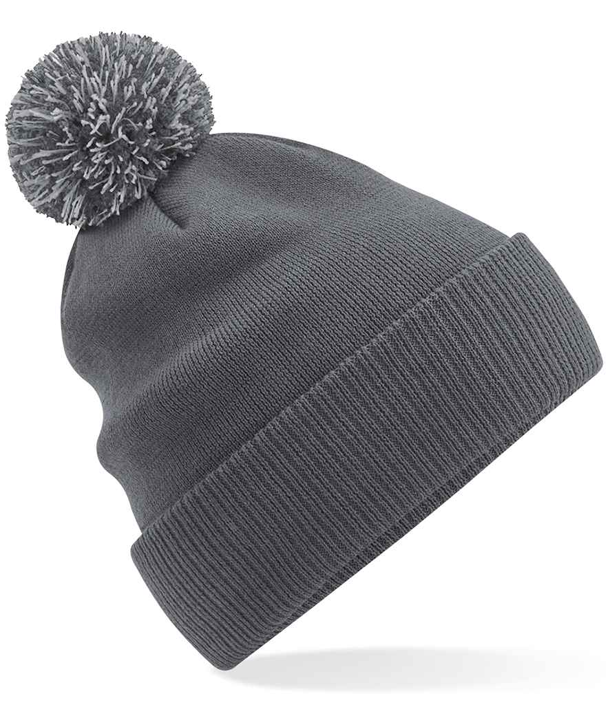 Beechfield Recycled Snowstar® Beanie – Warm and Sustainable Headwear Graphite Grey/Light Grey ONE
