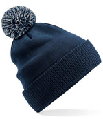 Beechfield Recycled Snowstar® Beanie – Warm and Sustainable Headwear Navy/Light Grey ONE