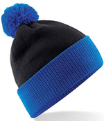 Beechfield Snowstar Two Tone Beanie – Stylish and Warm Headwear Black/Bright Royal ONE