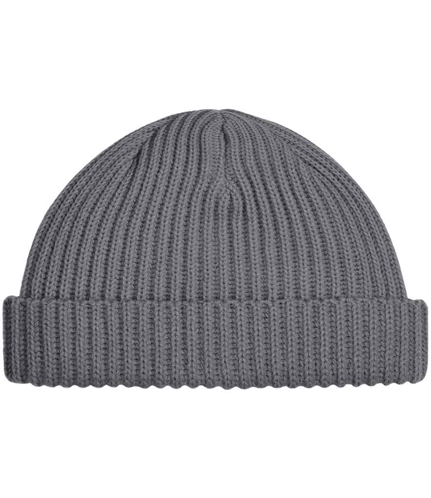 Beechfield Trawler Beanie – Classic Ribbed Knit Headwear from Fou Tees Ireland Smoke Grey ONE