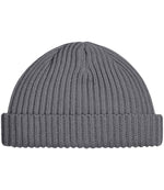 Beechfield Trawler Beanie – Classic Ribbed Knit Headwear from Fou Tees Ireland Smoke Grey ONE