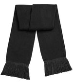Beechfield Classic Knitted Scarf - Soft Acrylic Winter Wear Black ONE