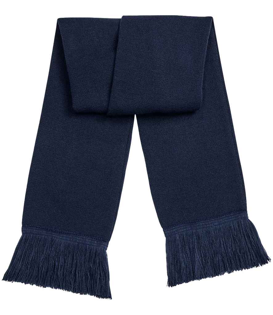 Beechfield Classic Knitted Scarf - Soft Acrylic Winter Wear French Navy ONE