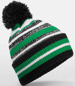 Beechfield Multi-Sport Fan Beanie – Warm and Stylish Sports Headwear Black/Kelly Green/White ONE