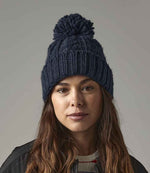 Beechfield Cable Knit Melange Beanie – Warm and Stylish Headwear