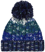 Beechfield Corkscrew Pom Pom Beanie – Warm and Stylish Headwear from Fou Tees Ireland Alpine Blues ONE