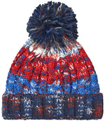 Beechfield Corkscrew Pom Pom Beanie – Warm and Stylish Headwear from Fou Tees Ireland Chilli Blues ONE