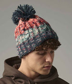 Beechfield Corkscrew Pom Pom Beanie – Warm and Stylish Headwear from Fou Tees Ireland