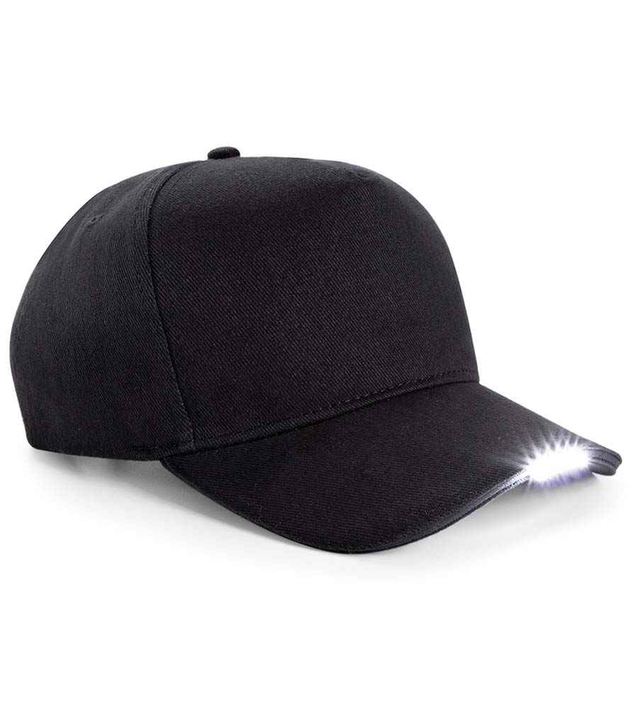 Beechfield LED Light Cap – Practical Workwear Headwear with LED Lighting Black ONE