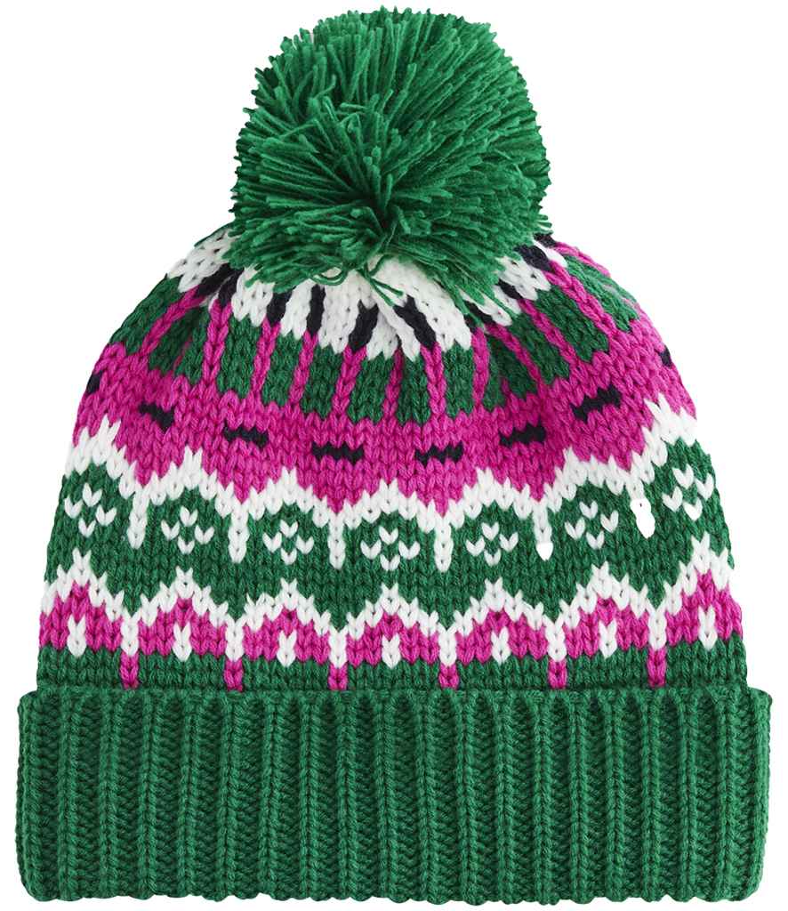 Beechfield Retro Ski Beanie – Classic Eco-Friendly Winter Headwear Alpine Lodge ONE