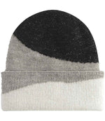 Beechfield Soft Wave Beanie – Comfortable and Stylish Headwear Black/Light Grey/Soft White ONE