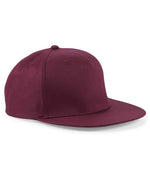 Beechfield 5 Panel Snapback Rapper Cap – Stylish and Durable Headwear Burgundy ONE