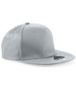Beechfield 5 Panel Snapback Rapper Cap – Stylish and Durable Headwear Light Grey ONE