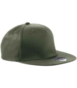 Beechfield 5 Panel Snapback Rapper Cap – Stylish and Durable Headwear Olive Green ONE