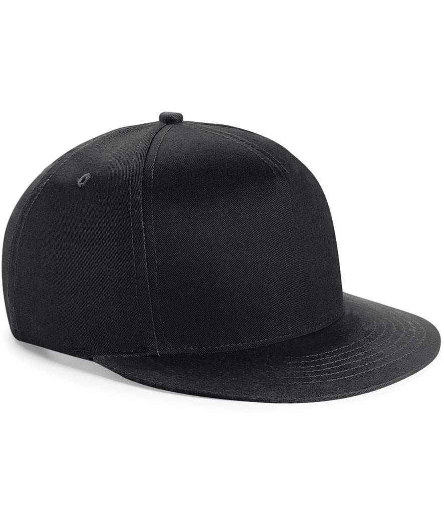 Beechfield Youth Snapback Cap – Stylish and Durable Headwear for Kids Black/Black ONE