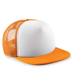 Beechfield Vintage Snapback Trucker Cap – Classic Outdoor Headwear Orange/White ONE