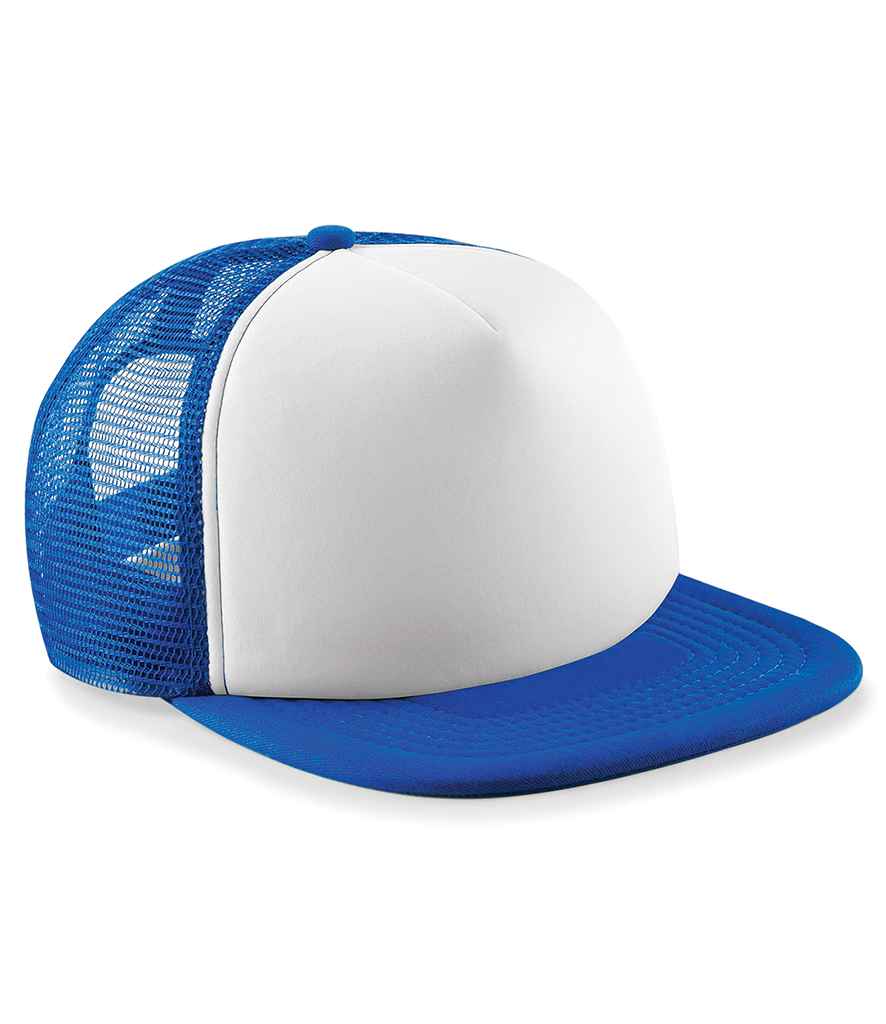 Beechfield Vintage Snapback Trucker Cap – Classic Outdoor Headwear Bright Royal/White ONE