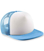 Beechfield Vintage Snapback Trucker Cap – Classic Outdoor Headwear Sky Blue/White ONE