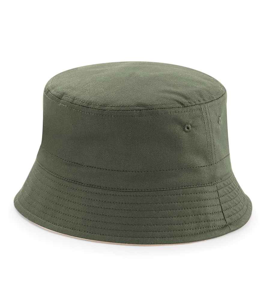 Beechfield Reversible Bucket Hat for Bulk Orders in Ireland Olive Green/Stone L/XL
