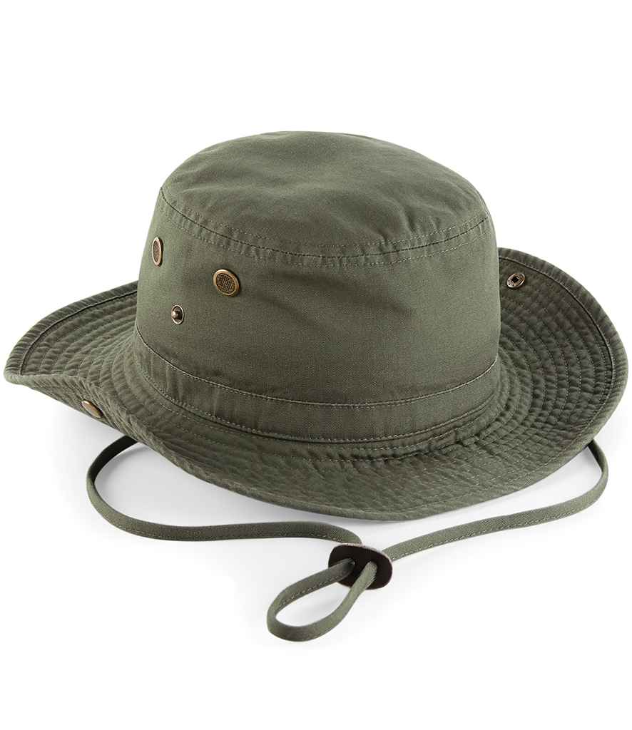 Beechfield Outback Hat – Durable Outdoor Headwear for Irish Businesses Olive Green ONE