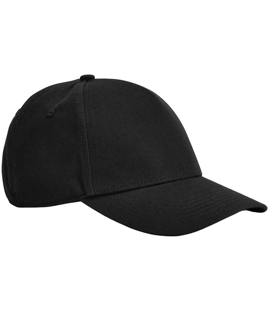 Beechfield EarthAware® Classic Organic Cotton 5 Panel Cap in Black – Cafe & Food (4)