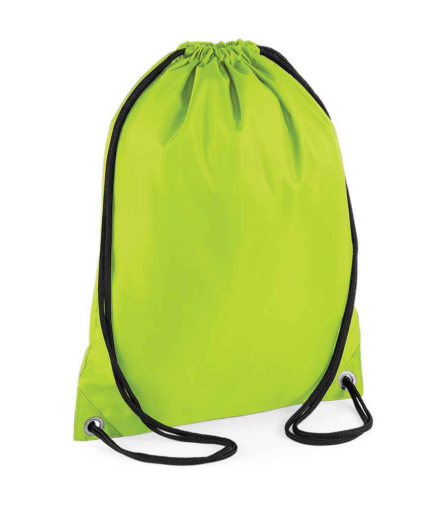 BagBase Budget Gymsac – Practical and Reliable Promotional Gymsac in Ireland Lime Green ONE