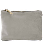 BagBase Velvet Accessory Pouch – Stylish and Sustainable Storage Solution Moonstone L
