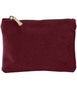 BagBase Velvet Accessory Pouch – Stylish and Sustainable Storage Solution Ruby Red S