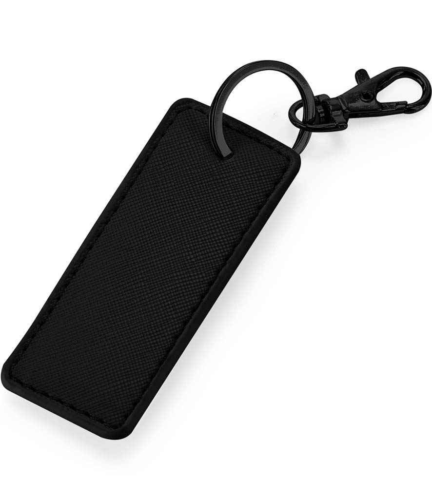 BagBase Boutique Key Clip – Stylish Leather-Look Accessory for Irish Businesses Black/Black ONE