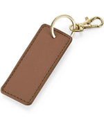 BagBase Boutique Key Clip – Stylish Leather-Look Accessory for Irish Businesses Tan ONE