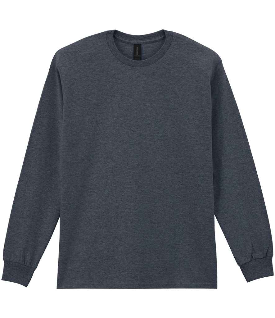Gildan Ultra Cotton Long Sleeve T-Shirt for Irish Businesses and Events Dark Heather 3XL
